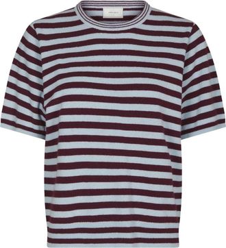 Neo Noir Missy Stripe Knit Tee - Dames - Ronde hals truien - Veelkleurig - S - Wol - Truien & Vesten