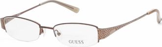 Guess Womens Rectangular Opticals Frames In Brown