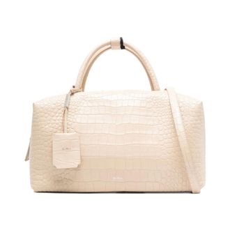 Max Mara Handbags, female, Beige, Size: ONE SIZE Holdalllcroc Bauletto