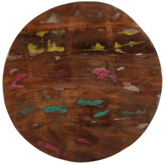 vidaXL Piano per Tavolo &Oslash; 90x2,5 cm Rotondo Legno Massello di Recupero vidaXL