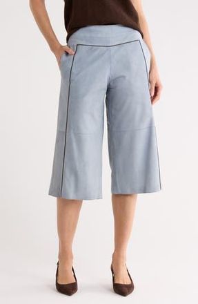 Longchamp Leather Bermuda Shorts in Cloud Blue at Nordstrom Rack, Size 4 Us / 36 Fr