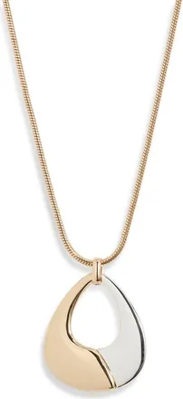 Nordstrom 2-Tone Adjustable Pendant Necklace in Gold- Silver at Nordstrom