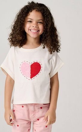 Vertbaudet M&auml;dchen T-Shirt mit Wendepailletten, verschiedene Designs wollwei&szlig;