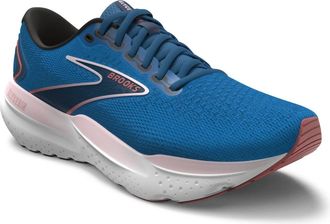 Brooks Womens Glycerin 21 Running Shoes In Blue/icy Pink/rose