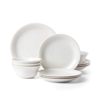 Lenox Profile 12-Piece Dinnerware Set, 15.30 LB, White