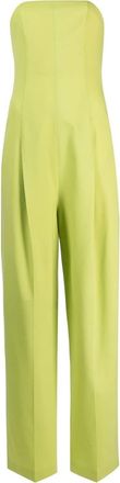 Philosophy di Lorenzo Serafini strapless straight-leg jumpsuit - women - Wool/Elastane/Cotton/Polyamide/Elastane - 44 - Green