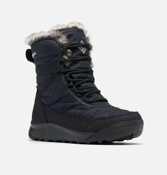 Columbia Snowboots COLUMBIA MINX SHORTY IV, Damen, Gr. 38,5, schwarz (schwarz, titanium ii), Textil, Schuhe Snowboots, gef&uuml;ttert