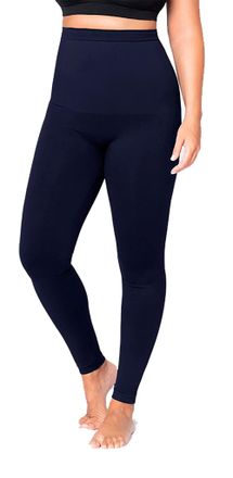 Shapermint Leggings for Women Tummy Control - High Waisted Leggings for Women Plus Size, Thick Non-See-Through, Blue, 4X-Large