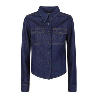 Dries Van Noten Camisa vaquera con dos bolsillos en el pecho - Blouses & Shirts - Mujer - Azul - M