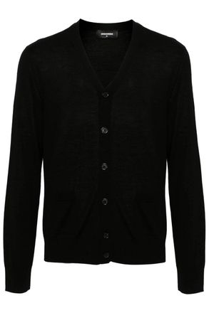 Dsquared2 D2 WOOL CARDIGAN Size: XL, colour: BLACK