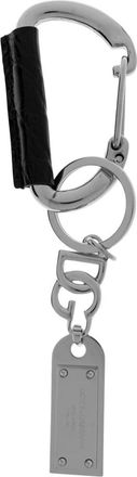 Dolce & Gabbana Logo Sleutelhanger - Heren - Sleutelhangers & Tashangers - Grijs - ONE Size - Leer - Accessoires