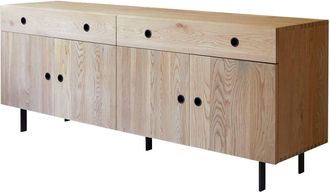 Tikamoon Aparador de roble macizo de 185 cm
