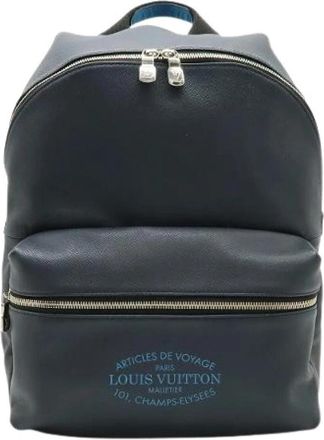 Louis Vuitton Pre-owned Discovery Taiga Rugzak - Dames - Vintage Rugzakken - Blauw - ONE Size - Leer - Vintage