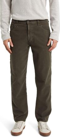 AG - Adriano Goldschmied Wells Tapered Moleskin Carpenter Pants in Sulfur Forest Moss at Nordstrom Rack, Size 34 X 31