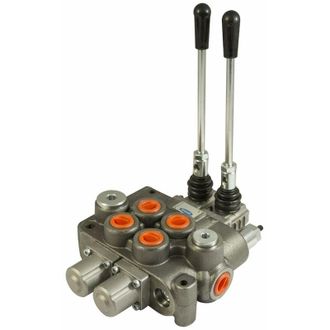 AMA Distributore idraulico da 1/2 a 2 leve doppio effetto 80L