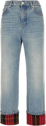 Alexander McQueen Straight-leg Jeans - Dames - Regular Fit Jeans - Blauw - W28 - Katoen - Jeans