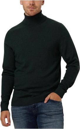 Calvin Klein Merino Turtle Neck Trui - Heren - Coltruien - Groen - 2XL - Wol - Truien & Vesten