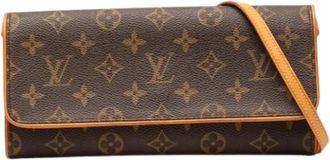 Louis Vuitton Pre-owned Pochette Twin GM - Dames - Vintage Schoudertas - Bruin - ONE Size - Leer - Vintage