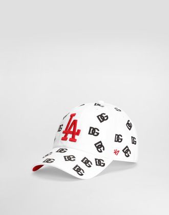Dolce & Gabbana X 47 Los Angeles Dodgers Logo-print Baseball Cap - Man Hats And Gloves Multi-colored Onesize