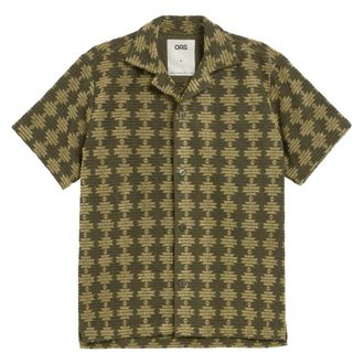 OAS Forti Cuba Terry Shirt - Heren - Korte mouwen Overhemden - Groen - M - Katoen - Overhemden