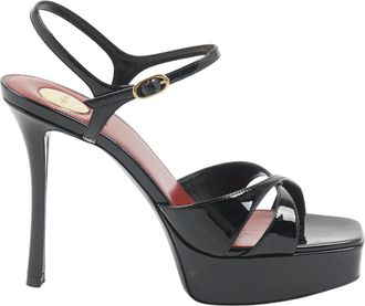 Saint Laurent High Heel Sandals, female, Black, Size: 9 US Debbie Platform Sandals