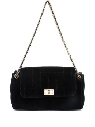 Chanel 2002-2003 2.55 Reissue quilted chain-strap shoulder bag - women - Velvet - One Size - Black