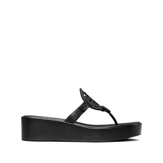 Tory Burch Tory Burch, Wedges, female, Black, Size: 7 1/2 US Miller Wedge 25mm Slides