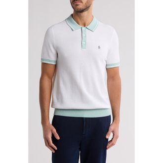 Original Penguin Honeycomb Textured Cotton Polo in Bright White at Nordstrom Rack, Size Xx-Large