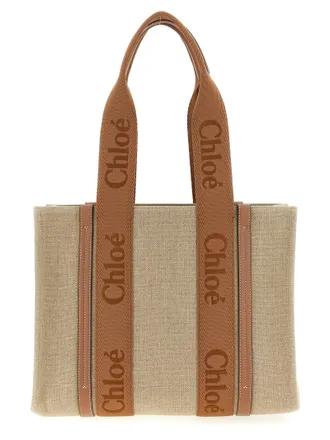 Chlo&eacute; Woody Medium Tote Marrone-Donna