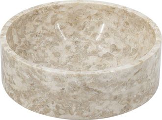 R16 Home Round Decorative Marble Bowl in Natural/Cream at Nordstrom Rack