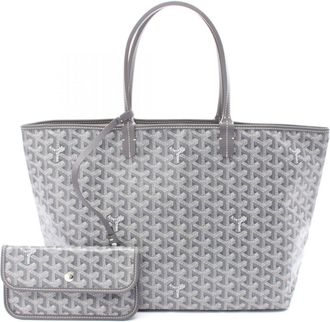Goyard Coated Canvas Gray Tote Bags
