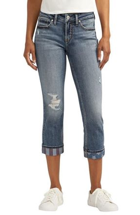 Silver Jeans Co Suki Americana Mid Rise Capri Jeans in Indigo at Nordstrom, Size 24