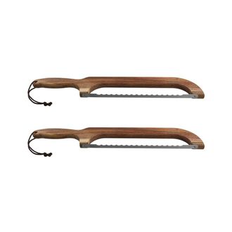 OEM 2 Cuchillos Para Pan, Cuchillo De Madera Para Pan Casero, Cortador De Masa Madre Serrado De 42 Cm, Rebanador De Pan Con Forma De Arco De Viol&iacute;n