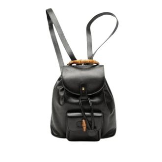 Gucci Pre-owned Zaino in Bamboo - - Pre-owned - Donna - Nero - ONE SIZE