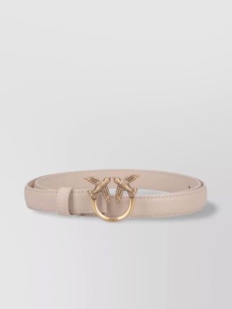 Pinko leather logo-buckle belt