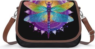 Generic Mandala Dragonfly Chakra Dragonflies Crossbody Bags for Women Shoulder Messenger Bag Purse Handbags