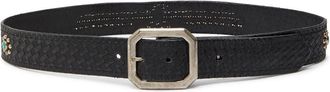 Cherry Los Angeles Studded Eagle Leather Belt - Black - 30 (W30 / S)