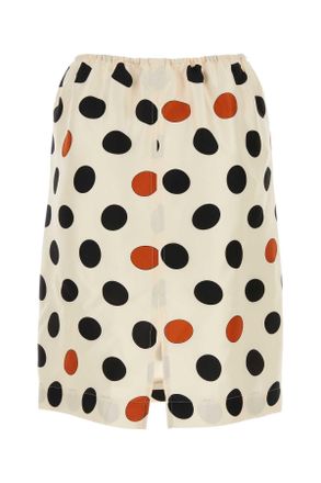Bottega Veneta Womens Pois Skirt Multicolor Silk