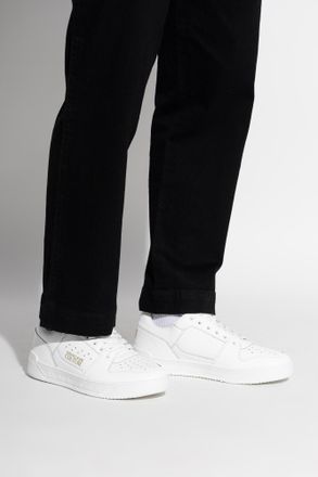 Versace Jeans Couture Sports Shoes With Printed Logo, Mens, White