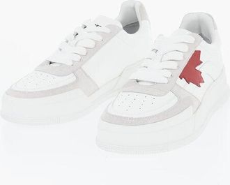 Dsquared2 Leather CANADIAN Low Top Sneakers with Suede Details size 44