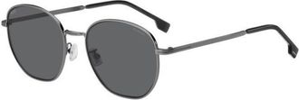 BOSS Boss 1671/F/SK Asian Fit Polarized KJ1/M9 Mens Sunglasses Silver Size 56