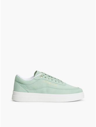 Tommy Hilfiger Womens Nubuck Leather Court Sneaker - Flora - US 6.5 / EU 37