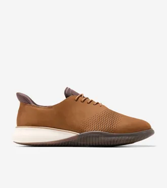Cole Haan Mens 6.ZER&Oslash;GRAND Laser Quick-On Oxford Shoes - Brown Size 10.5
