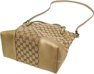 Gucci Pre-owned Bree 353120 Tote Bag - Dames - Vintage Shopper - Beige - ONE Size - Leer - Vintage