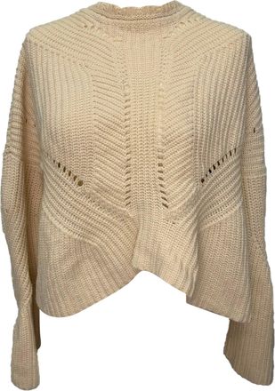 Isabel Marant Knitted Sweater in Ivory Cotton
