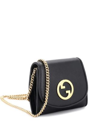 Gucci Blondie NM Wallet on Chain Leather Medium crossbody bag - Black