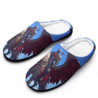 Generic Knightes Dragon Companion Womens Slippers Warm House Slippers Indoor House Shoes with Anti-Skid Rubber Sole