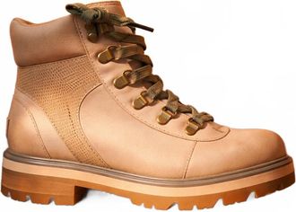 Sorel Womens Lennox Hiker Stkd Wp Boots In Canoeing, Stone Green