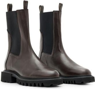 AllSaints Hallie Lug Sole Chelsea Boot in Brown at Nordstrom, Size 10.5Us