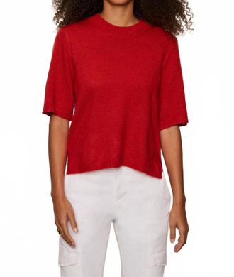 Sanctuary Perfect Short Sleeve Sweater Tee In Tulip